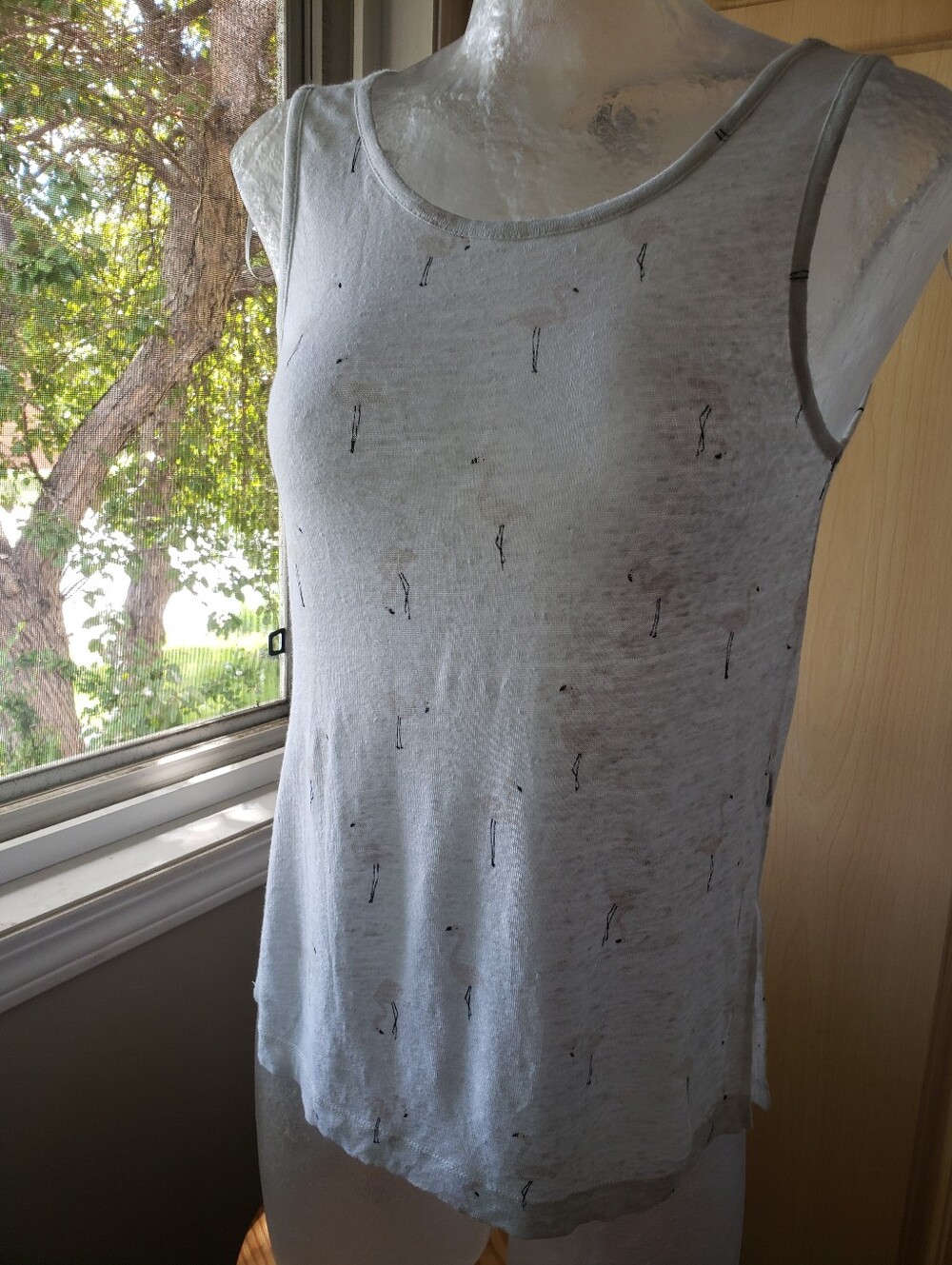 Simons 100% Linen White Tank Top